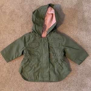 Old Navy Hooded Utility Jacket Hunter Green
